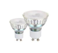 EGLO Set of 2 LED light bulbs, GU10 reflector lamps, 3 watts each (equivalent to 24 watt), 240 lumen, warm white glow, 3000 Kelvin, spotlights, Ø 2"