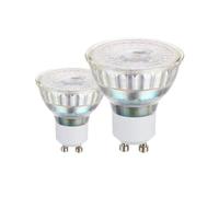 EGLO Set of 2 LED light bulbs, GU10 reflector lamps, 3 watts each (equivalent to 36 watt), 240 lumen, warm white glow, 3000 Kelvin, spotlights, Ø 2"
