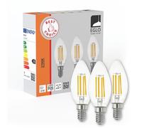 Eglo Set of 3 E14 LED Light Bulbs, Candle-Shape Screw Lightbulb