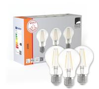 Eglo Set of 3 E27 LED Light Bulbs, Classic Lightbulbs, Lamps for Retro Lighting, 7 watts Each, Warm White, 2700 K, Transparent, Edison Bulb A60, Ø 6 cm