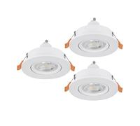 Eglo Set of 3 LED recessed spotlights Barranco
