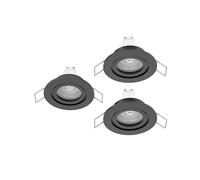 Eglo Set of 3 LED recessed spotlights Barranco, Ceiling spot for Bathroom