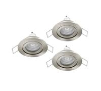 Eglo Set of 3 LED recessed spotlights Barranco, Ceiling spot for Bathroom