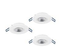Eglo Set of 3 LED recessed spotlights Cedrez, Ø 9 cm