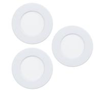 Eglo Set of 3 recessed LED Ceiling Spots Fueva 6, Round spotlights, Ceiling lamp Made of Plastic in White, Warm White-Cold White, ∅ 8.6 cm