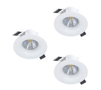 Eglo Set of 3 recessed Spotlight Set Saliceto, dimmable Round Ceiling Spots