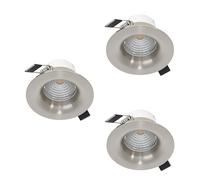 Eglo Set of 3 recessed Spotlight Set Saliceto, dimmable Round Ceiling Spots