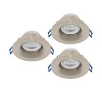 Eglo Set of 3 recessed spotlights Salabate, Ø 8.8 cm