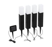 Eglo Set of 4 Solar Garden Lamps Z_Solar, Path Lights with Ground Spike