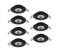 Eglo Set of 7 LED recessed spotlights Cedrez, Ø 9 cm