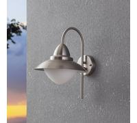 EGLO Sidney wall light, stainless steel, glass, E27