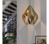 Eglo Pendant Lighting Carlton, Vintage Ceiling Light Fitting, Creative Hanging lamp for Dining and Living Room Made of Metal in Gold Finish, E27 Socket, Ø 12 in