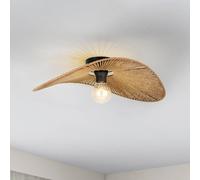 EGLO Siruela ceiling light, brown, 56 x 40 cm, paper cord, E27