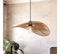 EGLO Siruela pendant light, 56 x 40 cm, brown, paper cord, E27