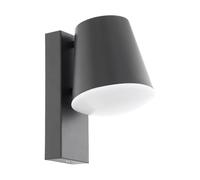 Eglo Smart Home LED Wall Lamp Caldiero-C, Outdoor Wall Light, Galvanised Steel Anthracite, White Plastic, Outdoor Lamp with E27 Socket, IP44