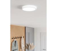 Eglo Connect.z Smart Home LED Bathroom Ceiling Light Fueva 6-Z, ZigBee, app and Alexa Voice Control, Warm White-Cold White, RGB, dimmable Ceiling lamp, White, IP44, Ø 21 cm
