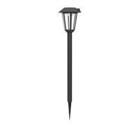 Eglo Solar Garden lamp Post Prietta, 800 lumens | path light with ground spike and motion sensor, outdoor lantern, black, warm white, IP44