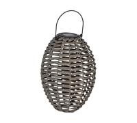 Eglo Solar Lantern Z_Solar, Outdoor lamp with Handle, Light Fixture for Balcony and Garden, Grey Metal and Plastic, Warm White Lighting, IP44, 31 cm