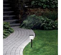 Eglo LED Solar Garden lamp Pantete, Outdoor Lighting with Ground Spike and Motion Detector, Outside Path Light, Black and White Plastic, Warm White, IP44, 65 cm