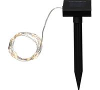 Eglo Solar Outdoor Fairy Lights, LED String for Balcony with Ground Spike