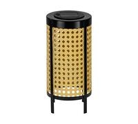 Eglo Solar Table lamp Z_Solar, Outdoor Light Fixture, Outside Lighting Garden Balcony, Metal and Plastic in Black-Beige, Warm White, IP44