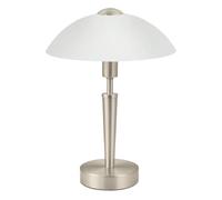 EGLO Solo 1 bedside table lamp, nickel, white