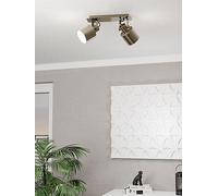 Eglo Southery 2-Light Bronzed Steel Ceiling Spotlight Bronze