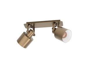 Eglo Southery Creme-Gold Bronzed Metal Ceiling Spotlight - Adjustable 2-Light Fixture, E27 (D) 21Cm