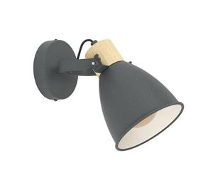 Eglo Spot, Wood Alloy Steel, Wall Light