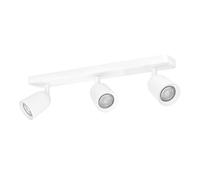 Eglo Spotlight bar Camaldoli, Kitchen Light Fitting with 3 Flexible Spots, Ceiling lamp Living Room Made of White Steel, GU10 Socket