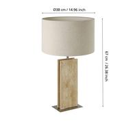 EGLO Stars Of Light Belesar table lamp, natural linen, E27