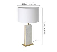 EGLO Stars Of Light Belesar table lamp, textile, white, E27