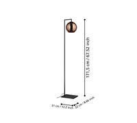 EGLO Stars Of Light Cordoba floor lamp, copper-coloured glass