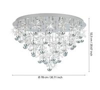 EGLO Stars Of Light LED ceiling lamp Pianopoli chrome Ø 78cm
