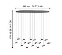 EGLO Stars Of Light LED hanging light Paratebueno black 17-fl