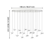 EGLO Stars Of Light LED hanging light Paratebueno chrome 17-fl.