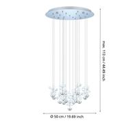EGLO Stars Of Light LED hanging light Pianopoli chrome Ø 50 cm