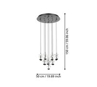 EGLO Stars of Light Pendant Light Pianopoli Black 50x113 cm