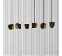 EGLO Stars Of Light Serenara hanging light, 6-bulb, black/gold