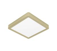 EGLO Surface-mounted LED panel Fueva 5 IP20 830 brass 21x21cm