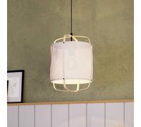 EGLO Surfleet pendant light, bamboo and linen