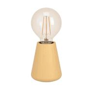 Eglo Table lamp Asby, Decorative Japanese Bedside lamp, Wooden Living Room and Bedroom Lighting, Night Light Made of Light Brown Wood, FSC-Certified, E27 Socket
