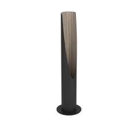 Eglo Table lamp Barbotto, Bedside lamp with indirect Light, Living Room Lighting Made of Black Metal and Wood in Oak, incl. GU10 Bulb, 40 cm, FSC Certified, Warm White