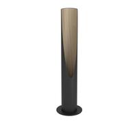 Eglo Table lamp Barbotto, Bedside lamp with indirect Light, Living Room Lighting Made of Black Metal and Wood in Oak, incl. GU10 Bulb, 40 cm, FSC