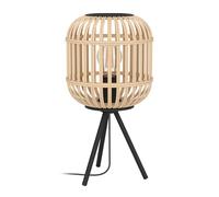 Bordesley Natural Wood And Metal Tripod Table Lamp EGLO Light Brown One Size