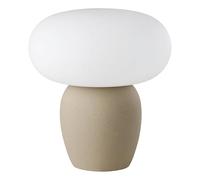 Eglo Table lamp Cahuama, Bedside Light with lampshade, Ceramic Fixture in Brown and White Glass, E27 Socket, 30 cm