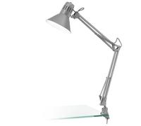 Eglo E27 Modern Silver Adjustable Clip on Desk Light 'FIRMO'