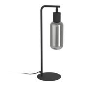 Eglo Table lamp Maione, Bedside Light with Smoked Glass Shade