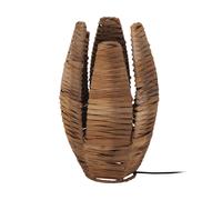 Eglo Table lamp Mongu 1, 1 Flame Table lamp Vintage, African, Boho, Bedside lamp Made of Raffia and Steel, Living Room lamp in Natural, Black, lamp