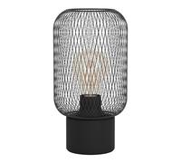 Eglo Table lamp Wrington, 1-Light Desk Lamp Industrial, Vintage, Retro | Steel Bedside Lamp, Black Living Room Light, Lamp with Switch, E27 Socket